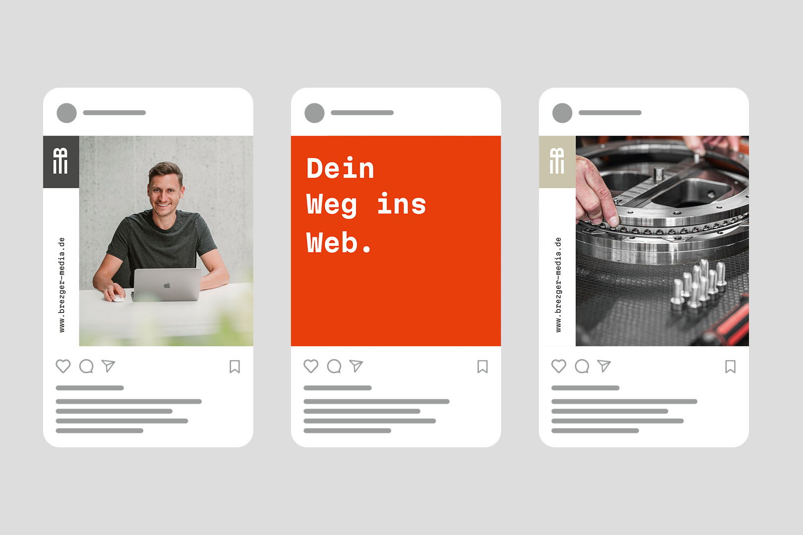 Corporate Design für den Markenlaunch des Webdienstleisters, Social Media Branding