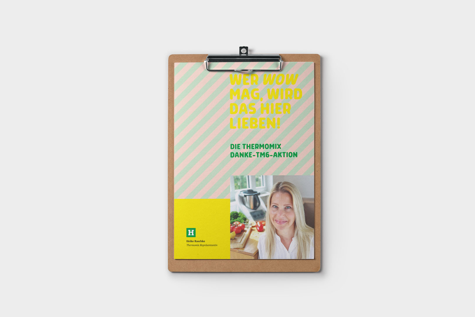 Entwicklung und Anwendung der eigenständigen visuellen Markenidentität der Thermomix-Repräsentantin, Aktionsflyer