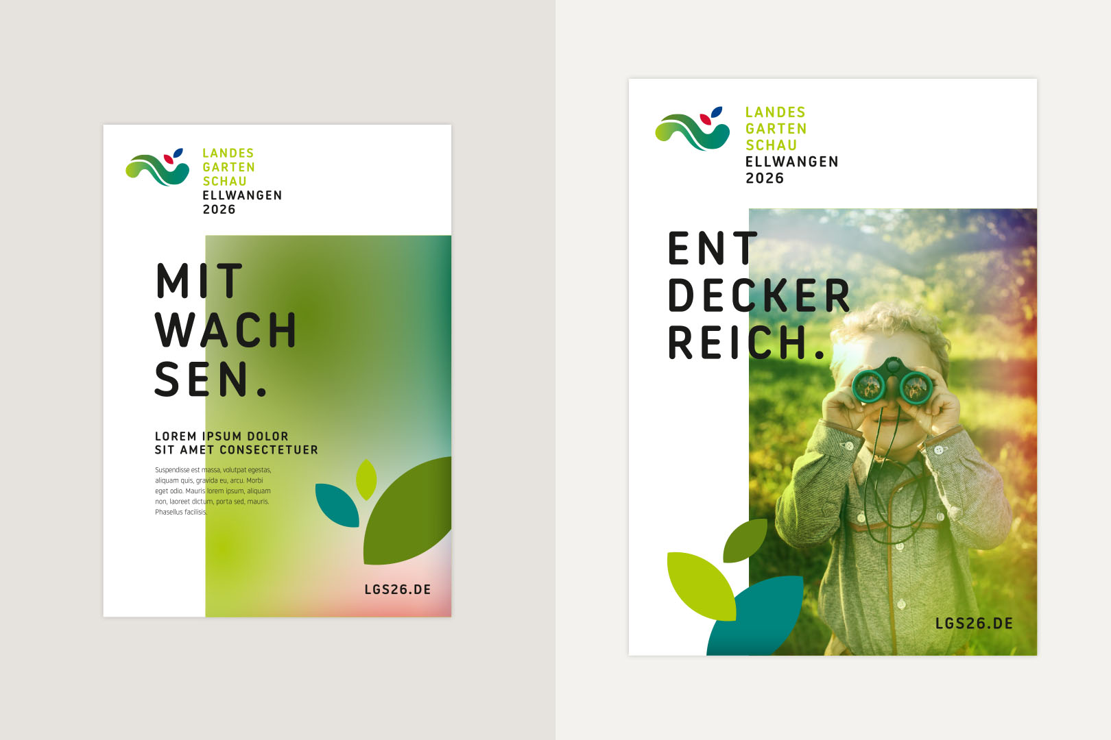 Bewerbungsentwurf für Gartenexpo, nicht ausgeführter Entwurf, Plakate