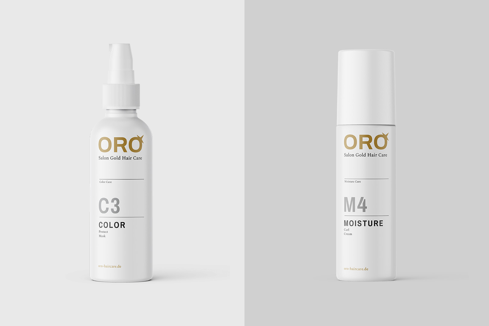 Entwicklung von Systematik und visuelle Markenidentität eines hauseigenen Salon Grade Haircare-Labels, Packaging Care Produkte
